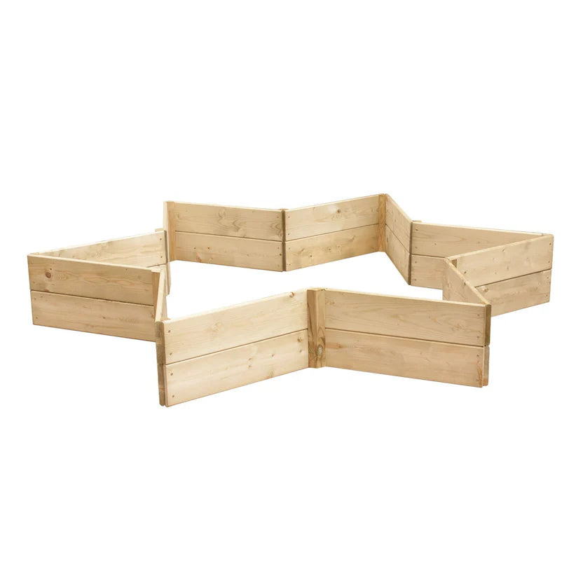 Timber Raised Bed Star Shaped