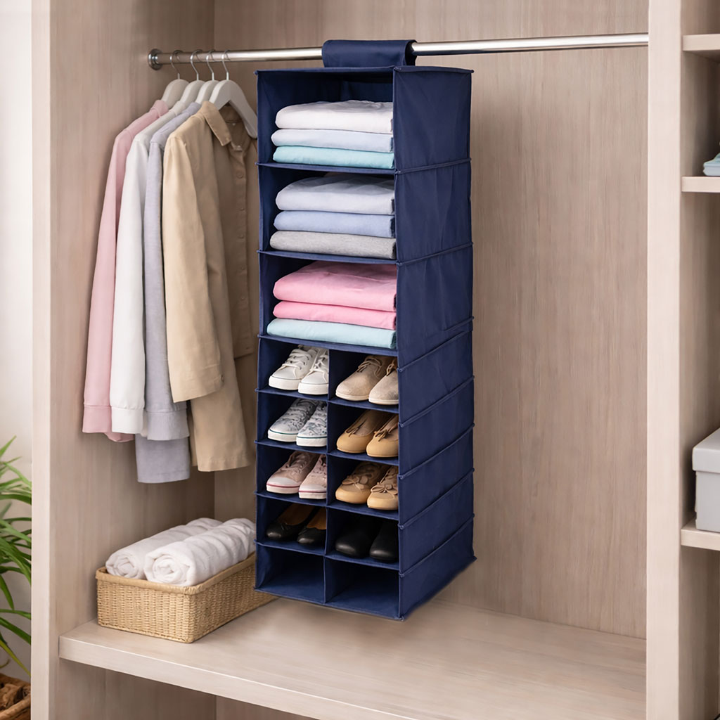 Canvas Hanging Wardrobe Organiser