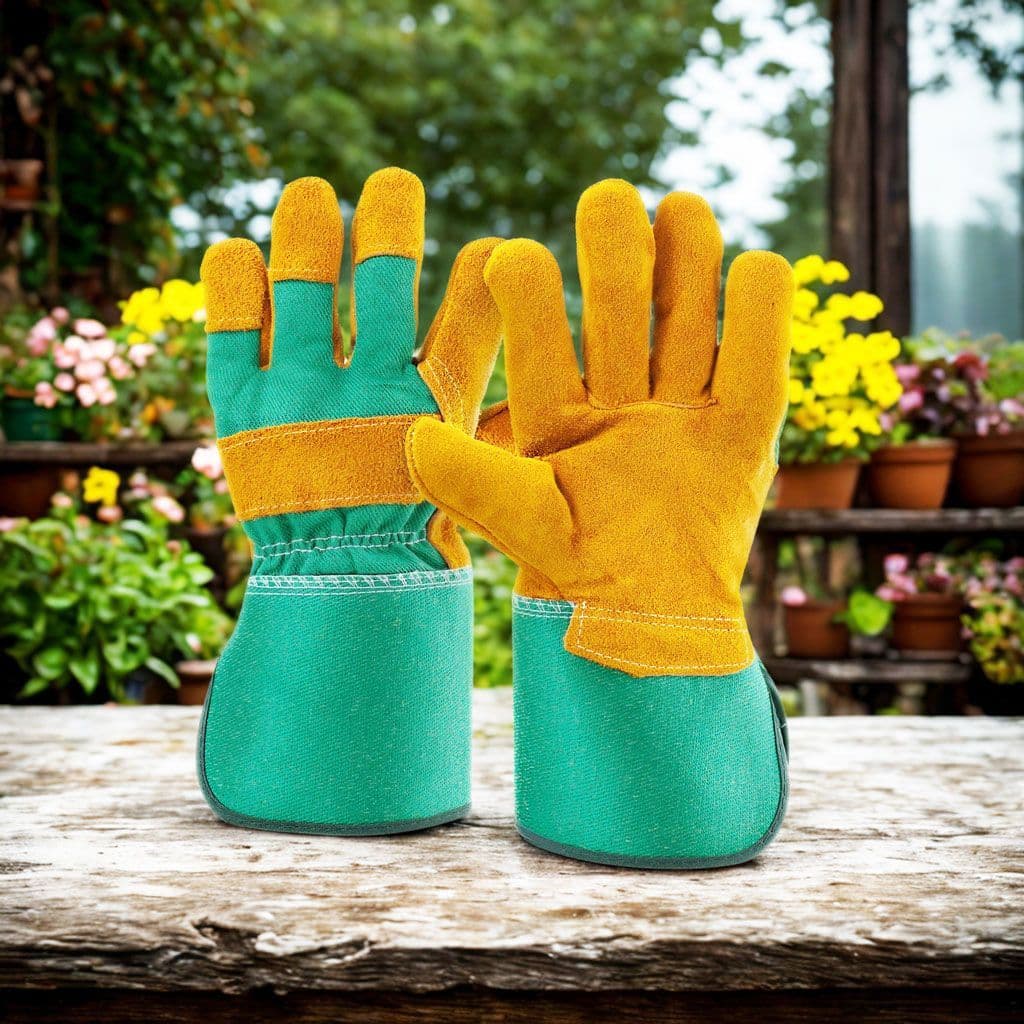 Heavy-Duty Thorn-Proof Leather Gardening Gloves