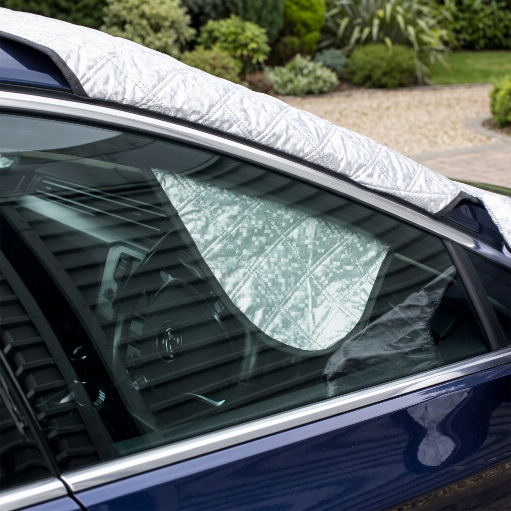 Improved detail image of the windscreen cover’s door securing flap