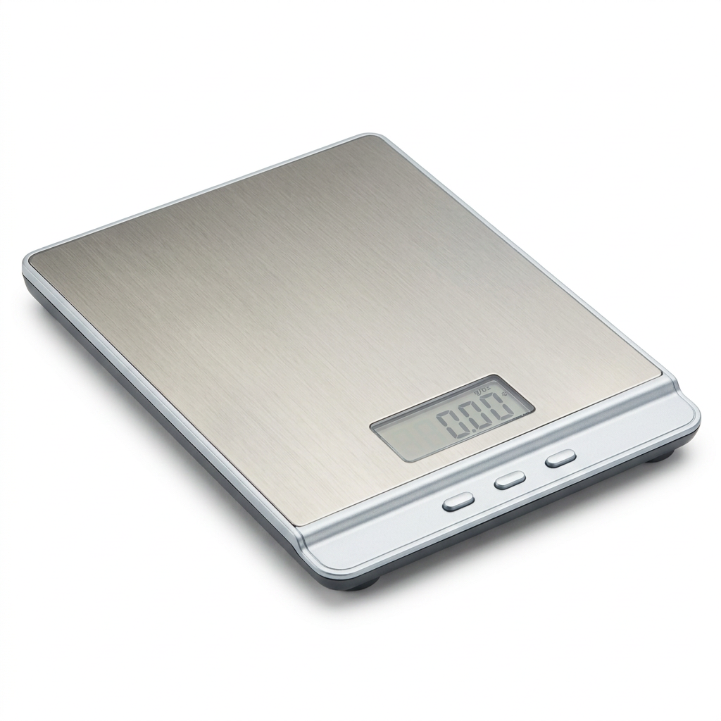 Improved main image of silver digital kitchen scales