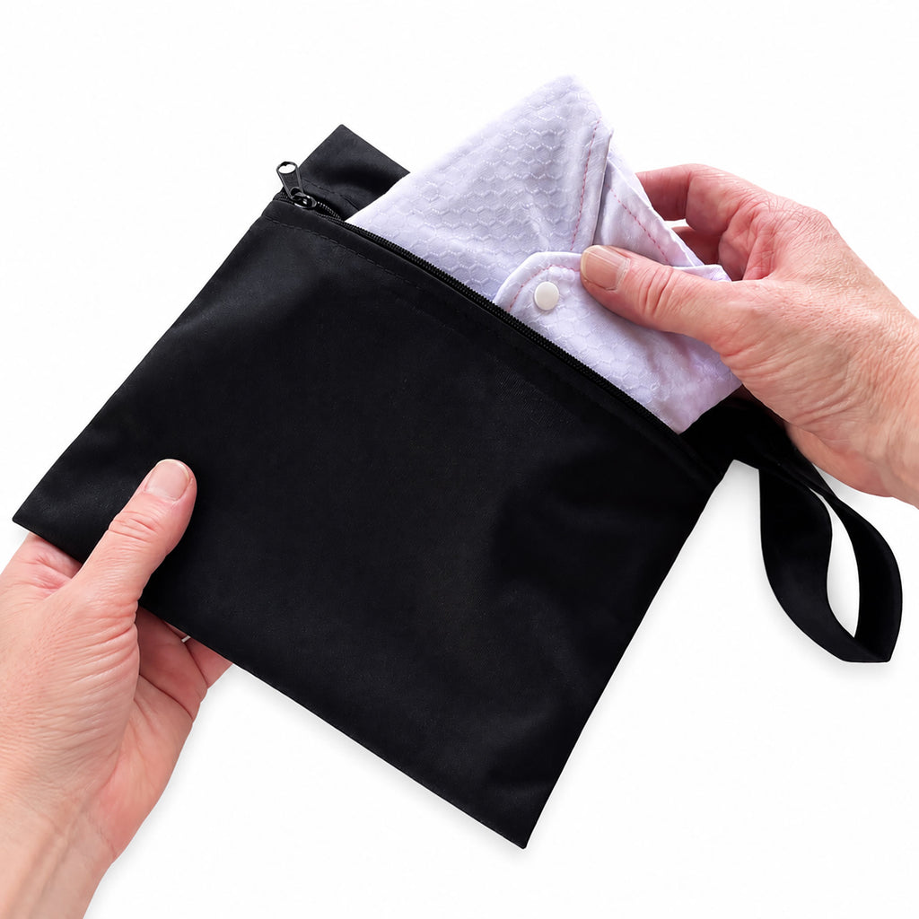Premium Washable Non-Slip Incontinence Pads - Ladies with Waterproof Travel Bag