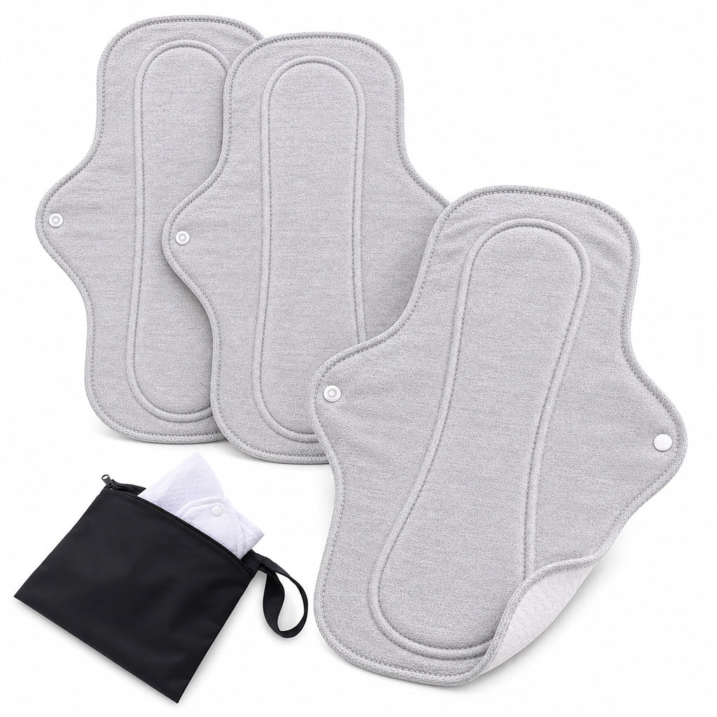 Premium Washable Non-Slip Incontinence Pads - Ladies with Waterproof Travel Bag