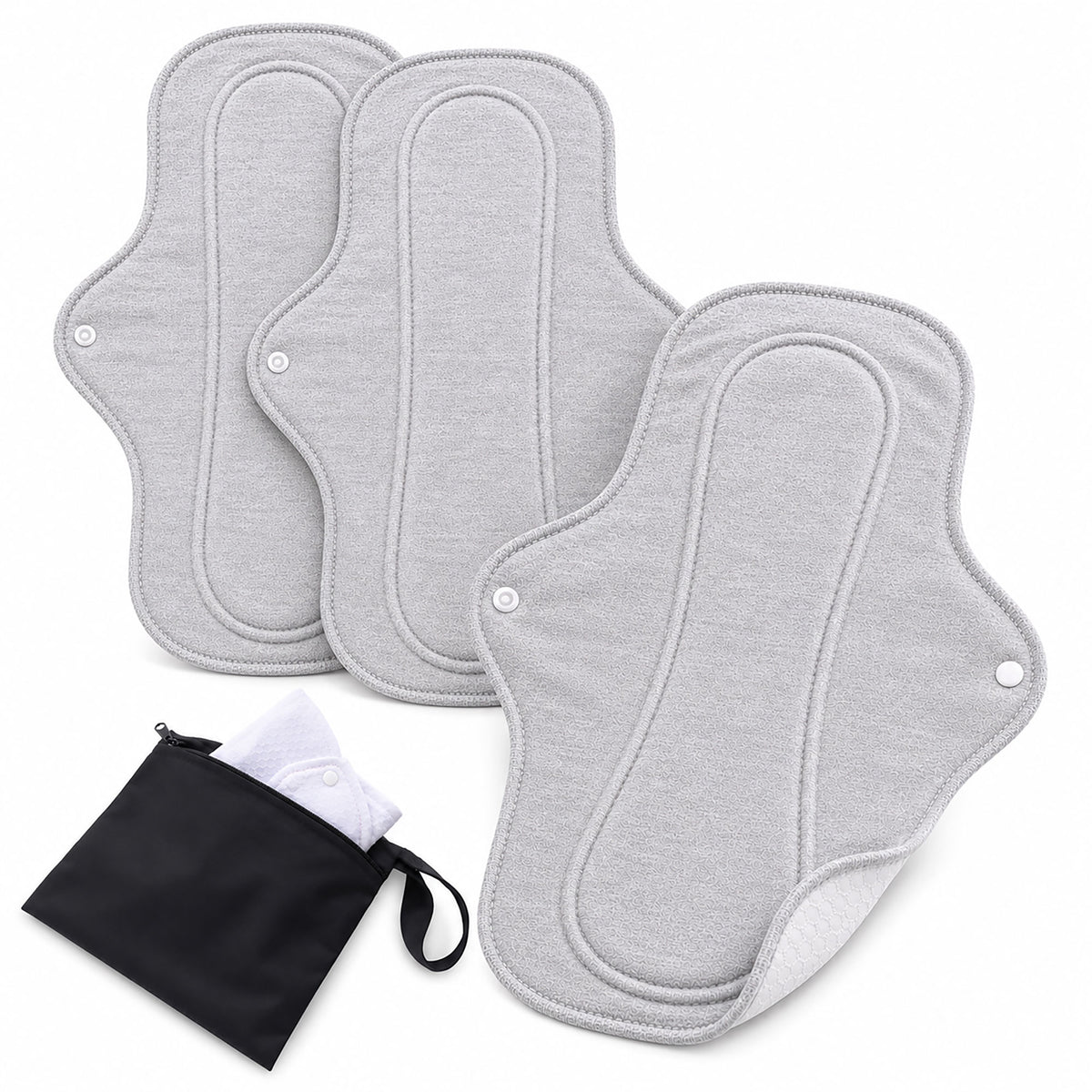 Premium Washable Non-Slip Incontinence Pads - Ladies with Waterproof Travel Bag