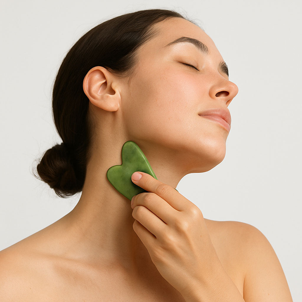 Jade Gua Sha Stone & Facial Massager Set