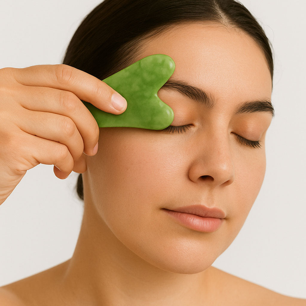 Jade Gua Sha Stone & Facial Massager Set