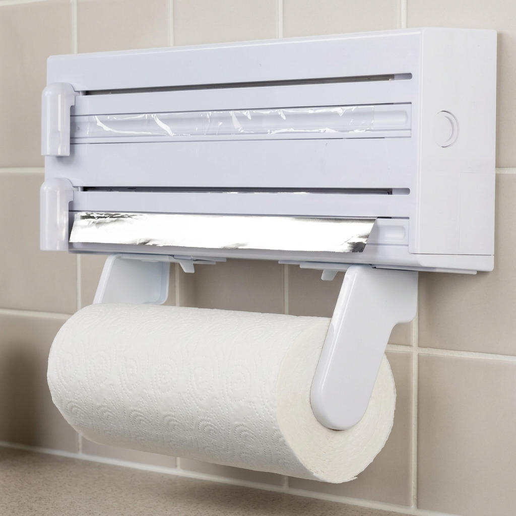 Kitchen dispenser mounted on a kitchen wall