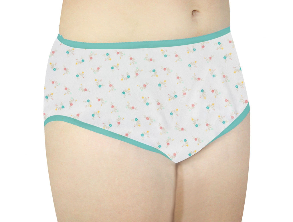 Ladies Cotton Floral Incontinence Pants - 200ml