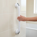 Light hand grip on the bathroom support handle
