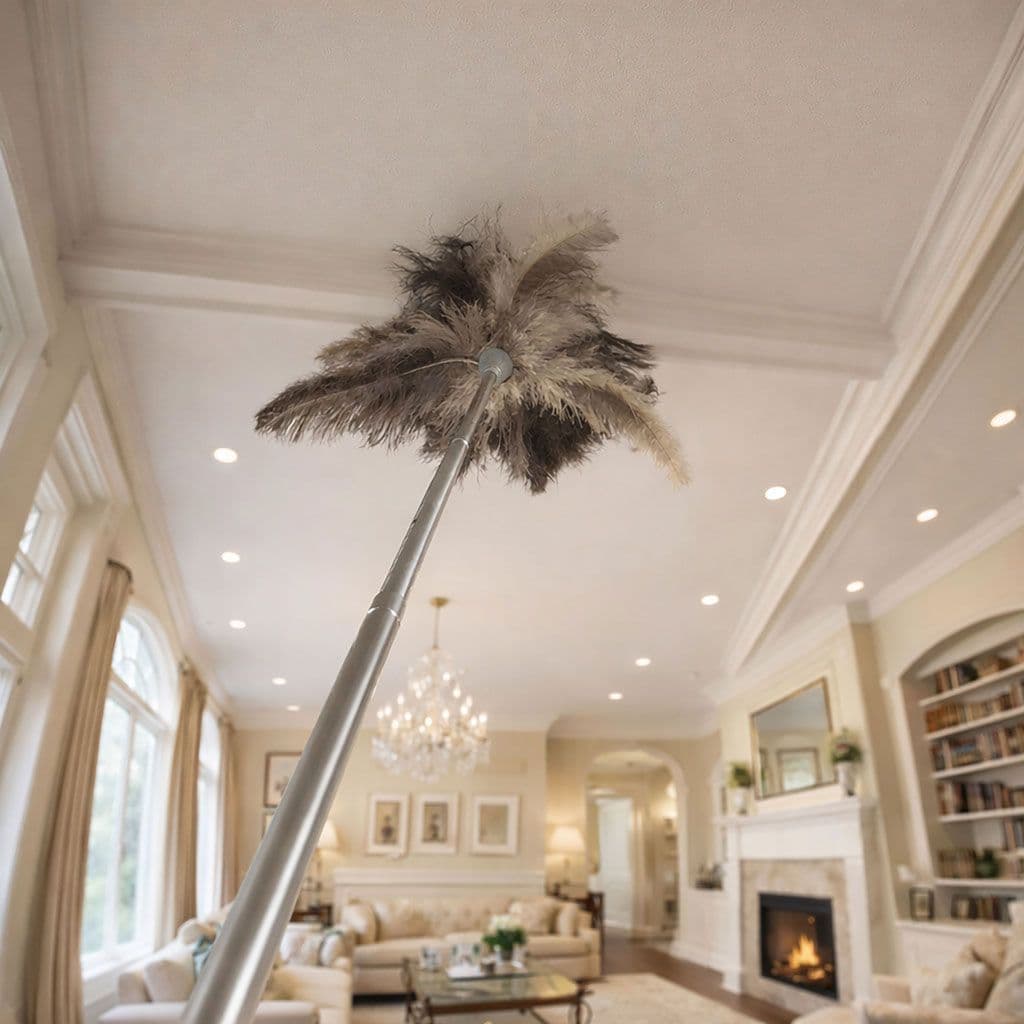 Long Reach Ostrich Feather Duster with Slimline Telescopic Handle