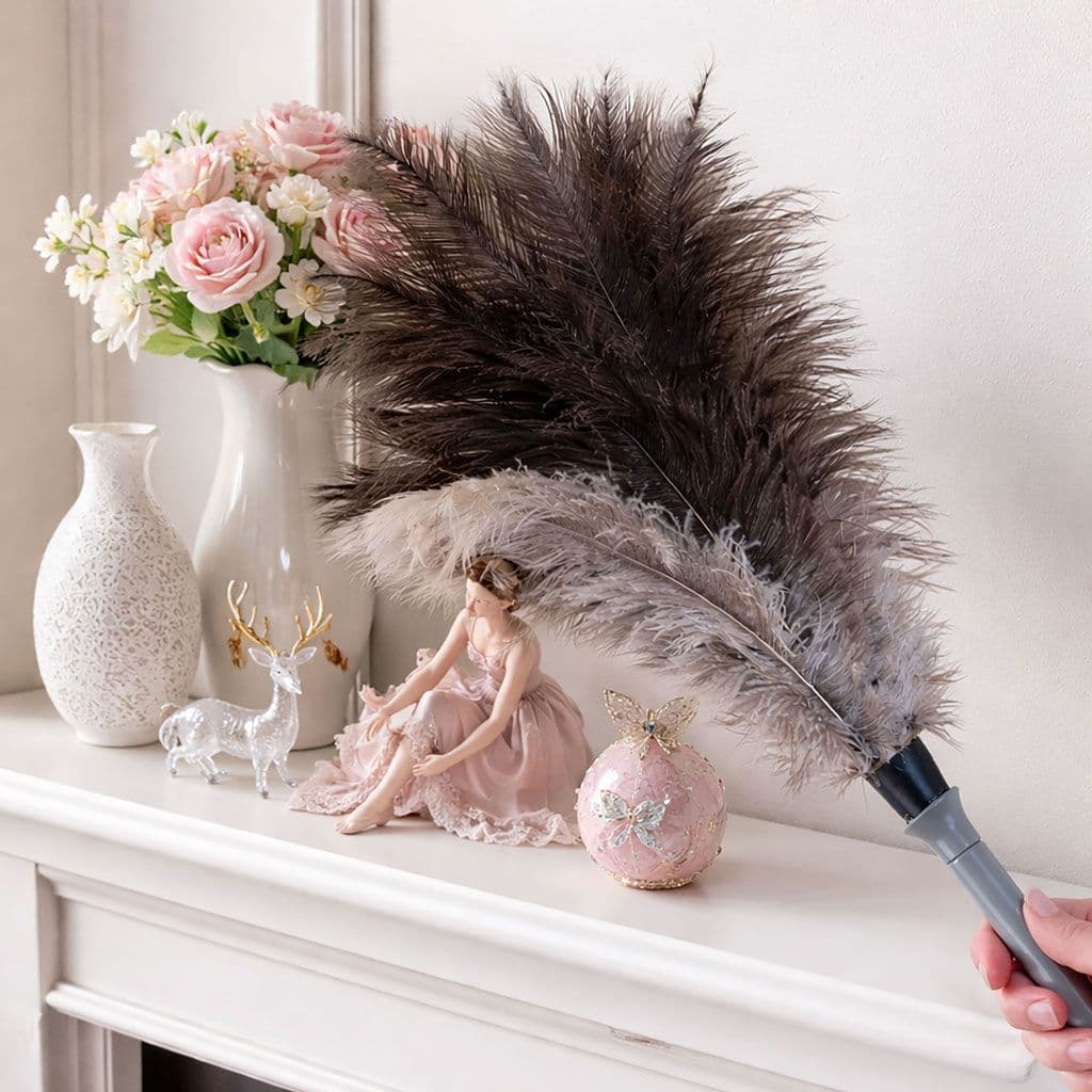 Long Reach Ostrich Feather Duster with Slimline Telescopic Handle