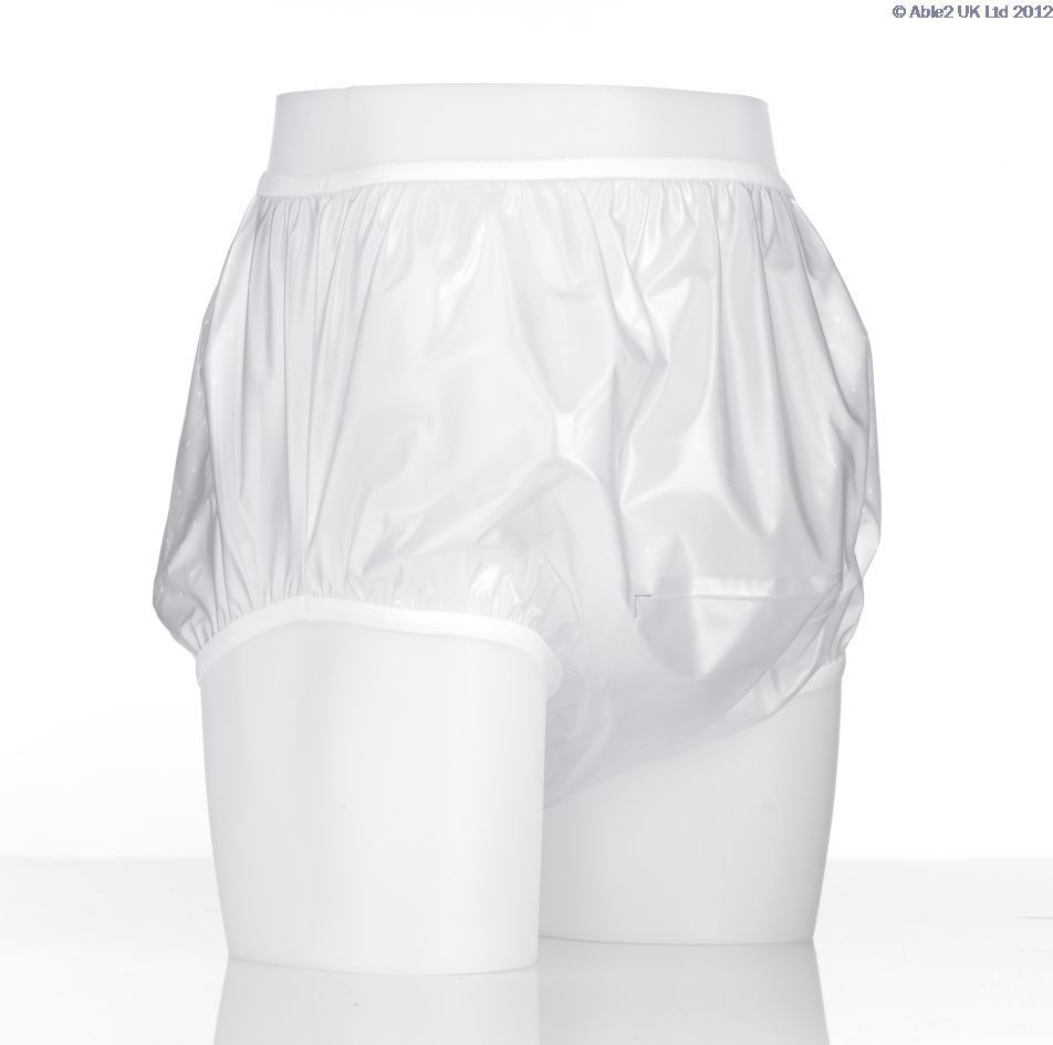 Supreme Unisex Adult Protective Clear Reusable Incontinence Briefs Pk of 2