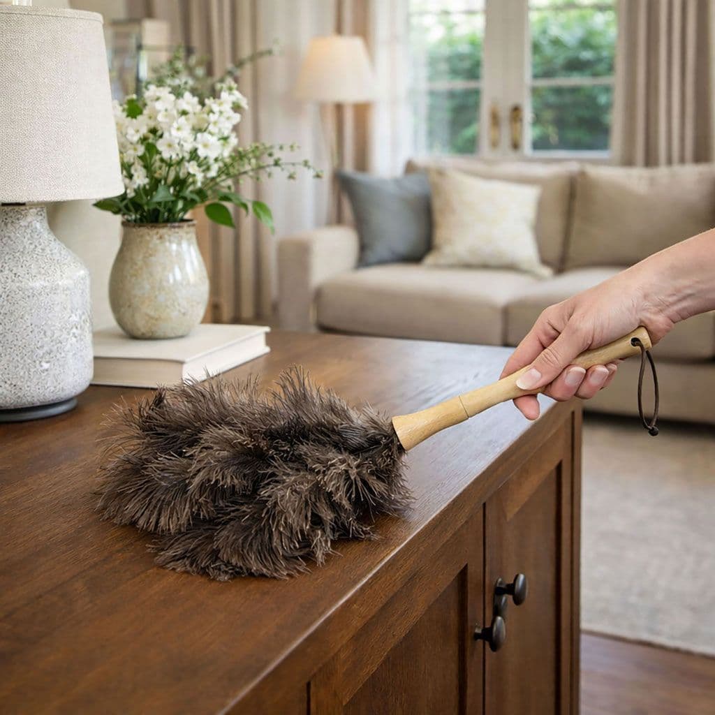 Ozzie Ostrich Feather Handheld Duster