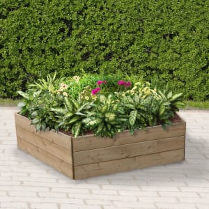 Timber Raised Bed Pentagonal