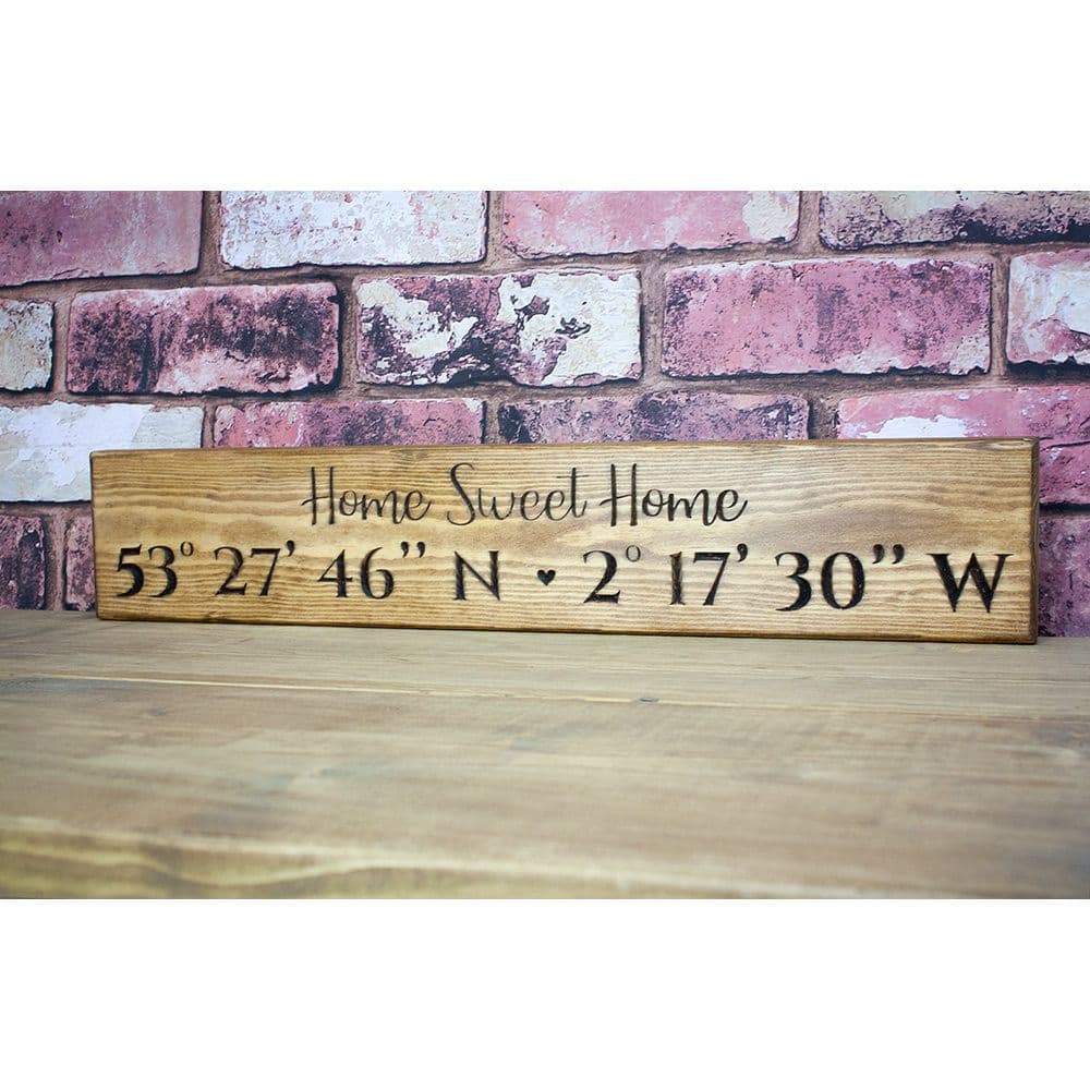Personalised Coordinates Plaque