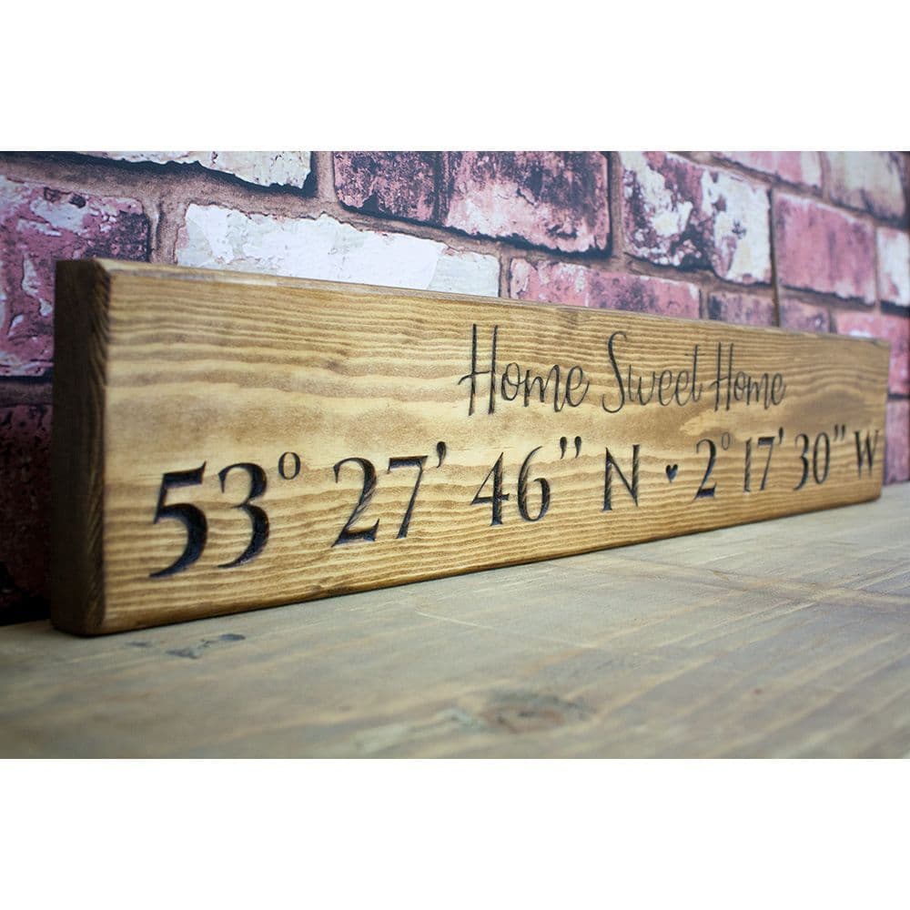 Personalised Coordinates Plaque