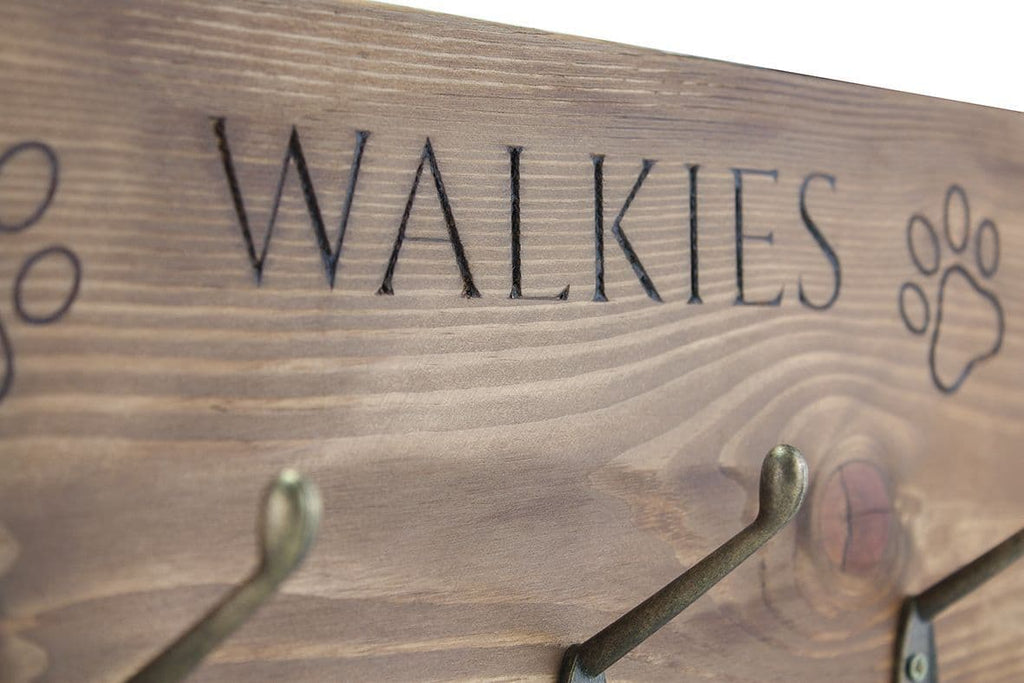 Personalised Engraved Wooden Dog Lead Holder