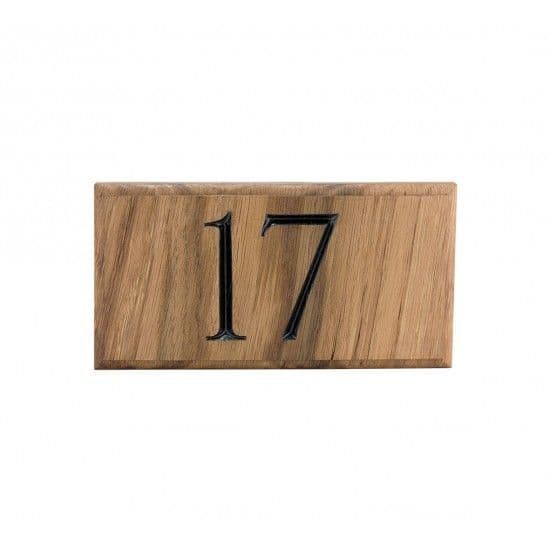 Personalised Oak House Number Plaque