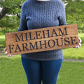 Personalised Wooden Engraved  Farmhouse Sign