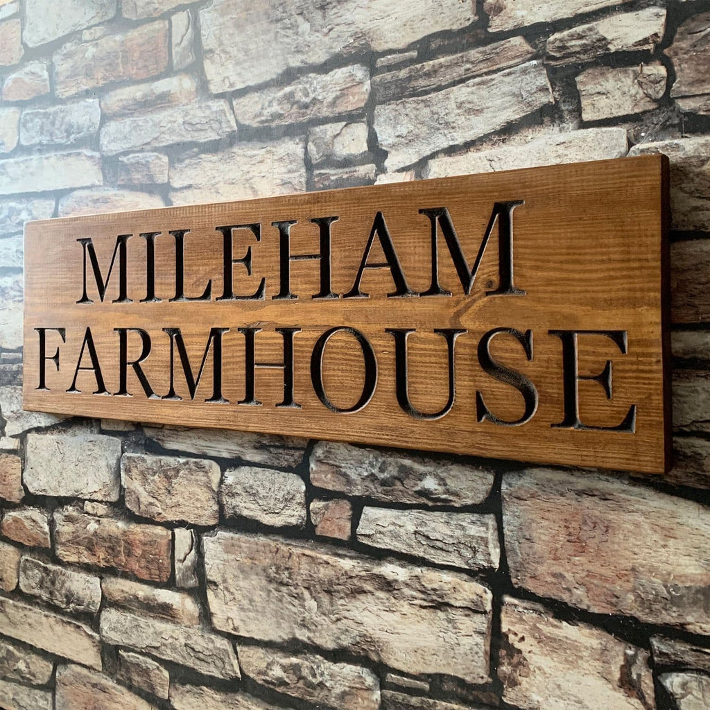 Personalised Wooden Engraved  Farmhouse Sign