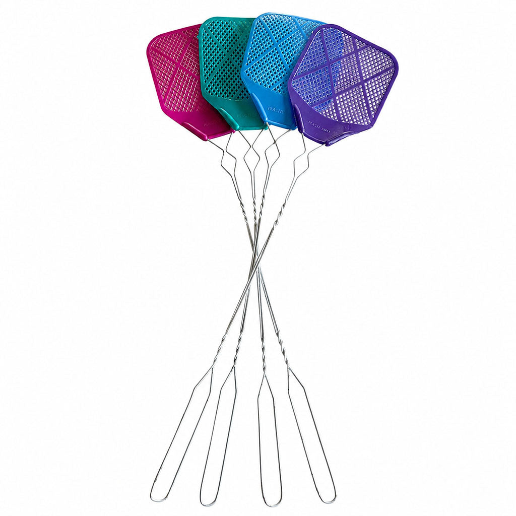 Long Handle Fly Swatters 3 Pack – Flexible Wire Handles
