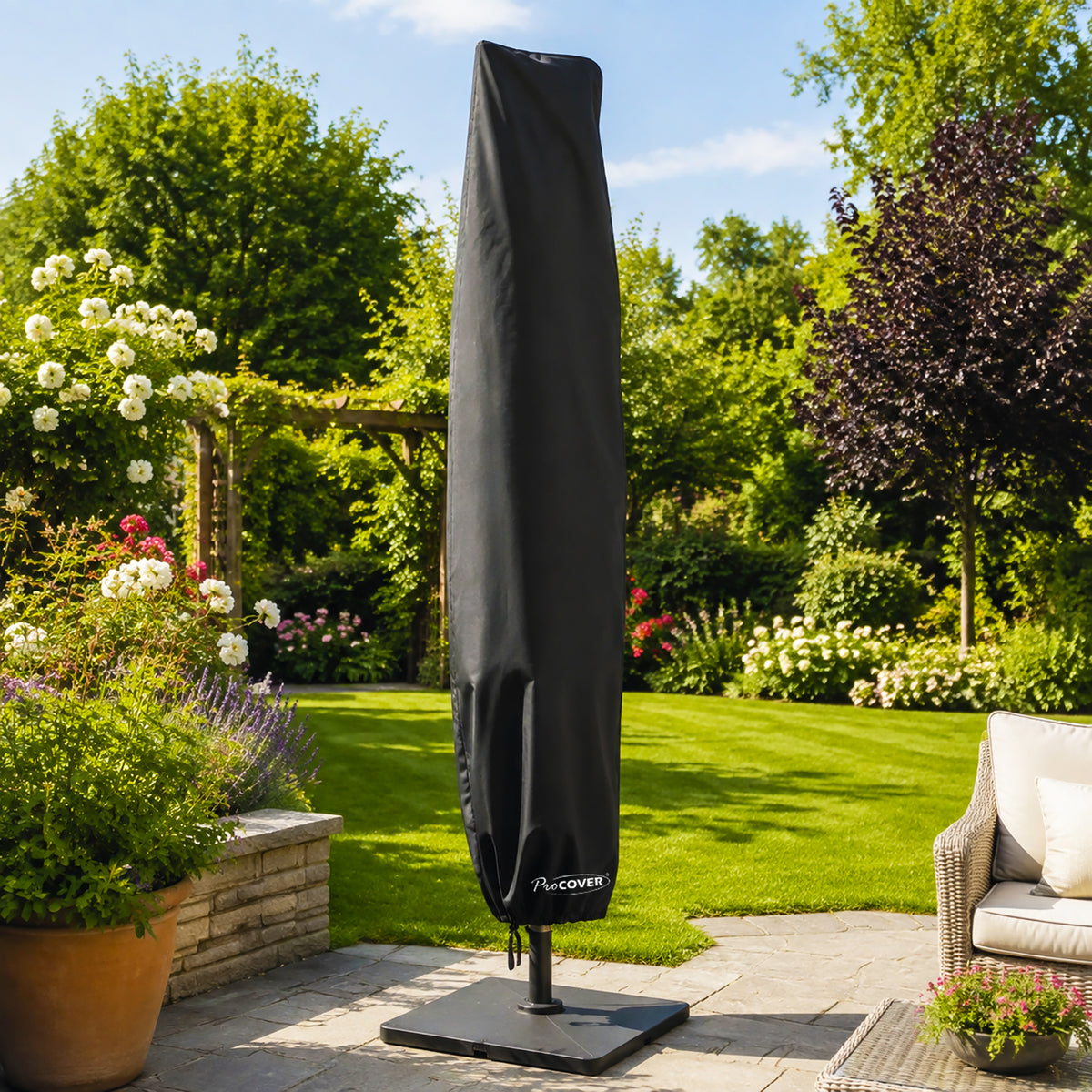 Heavy-Duty Parasol Cover – 600D Weatherproof Protection