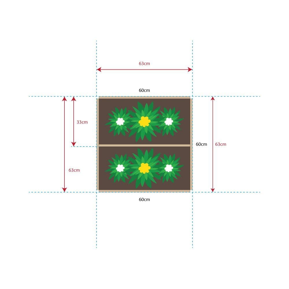 Rectangular Cascading Planter 60cm Width