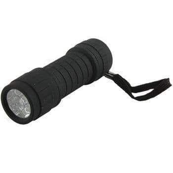 Rubber 9 LED Torch