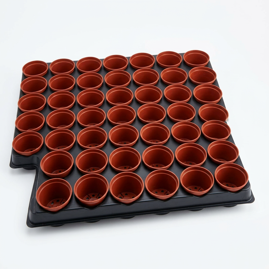 Seed and cutting tray with empty pots