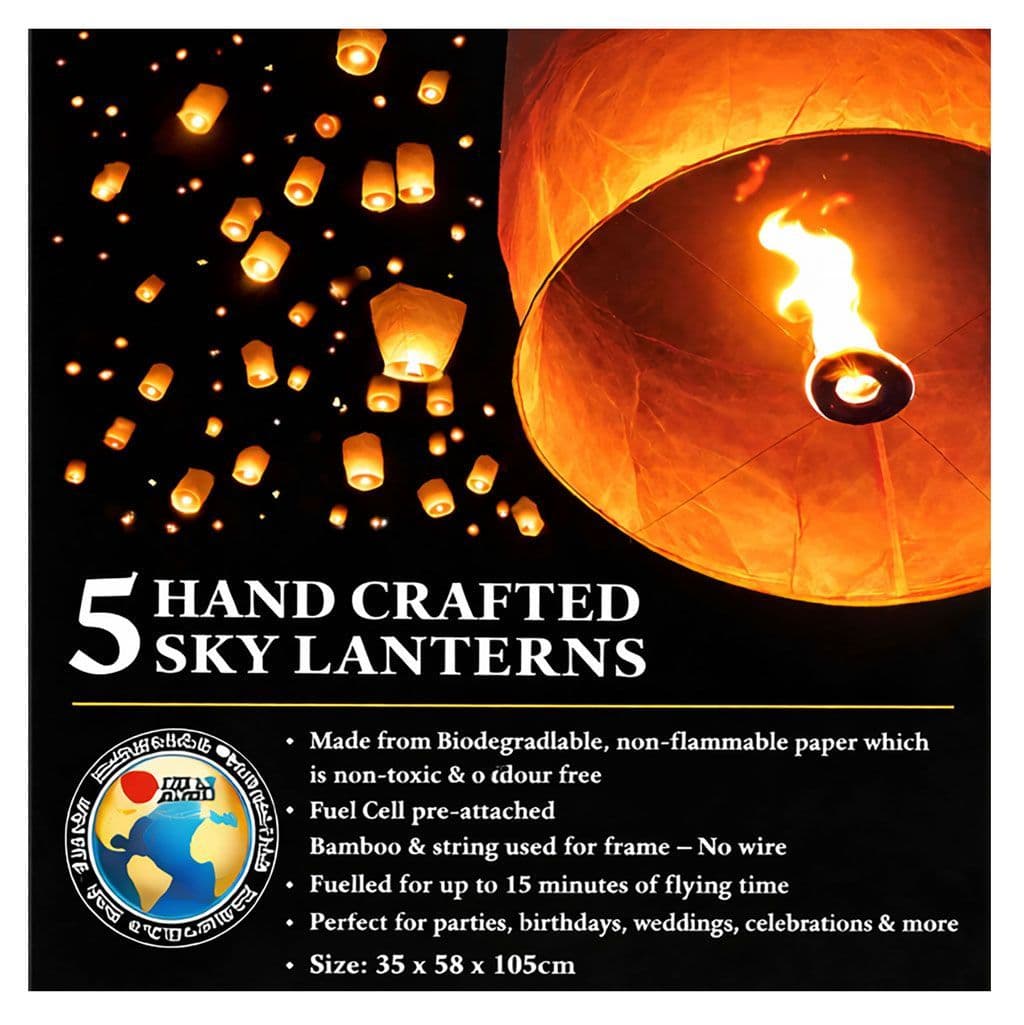 Sky Lanterns - 5 pack
