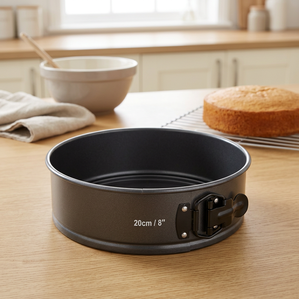 Springform cake pan in a kitchen baking setting
