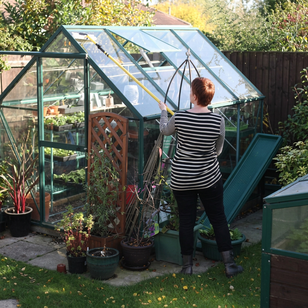 Square greenhouse-cleaning image