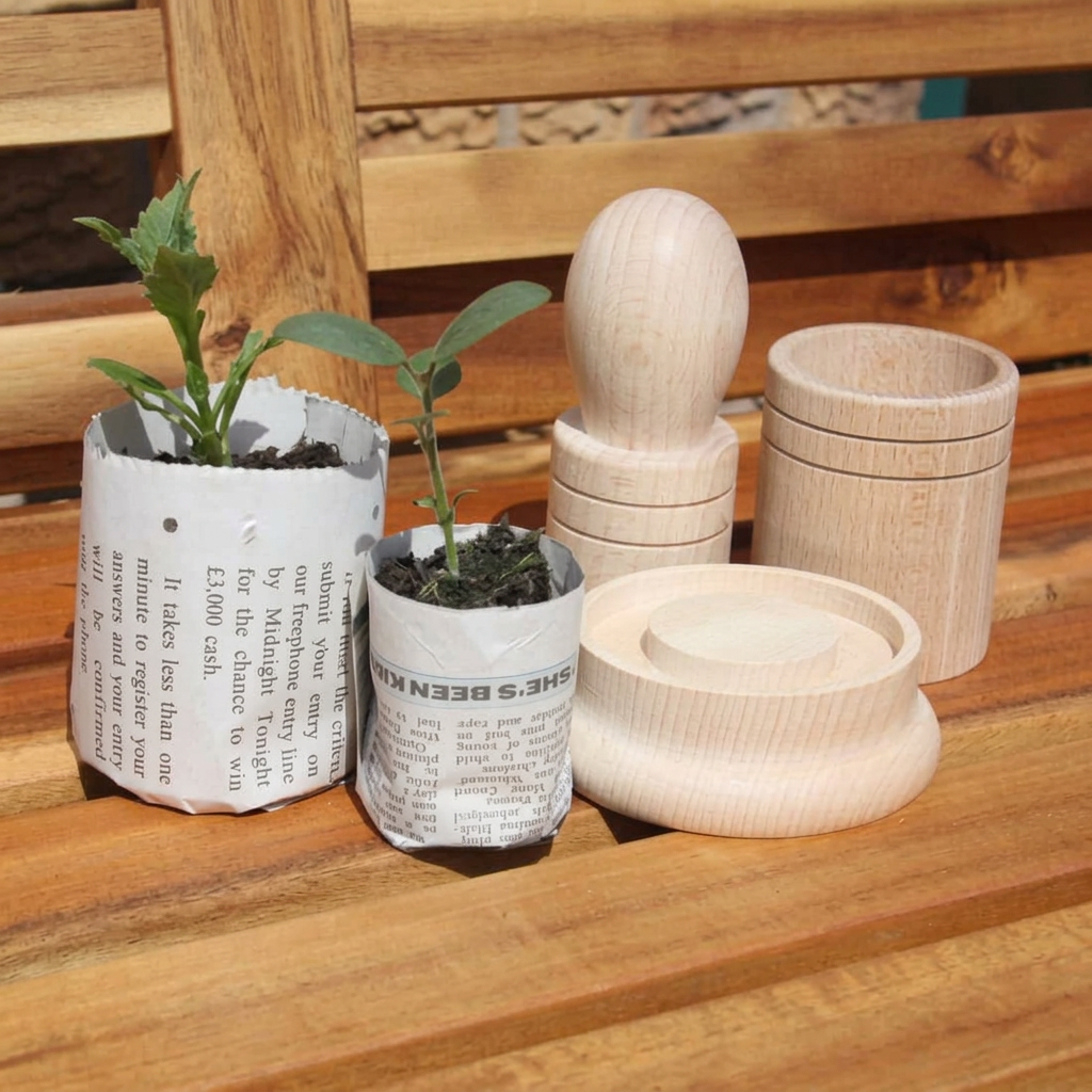 Square paper pot maker image without white borders