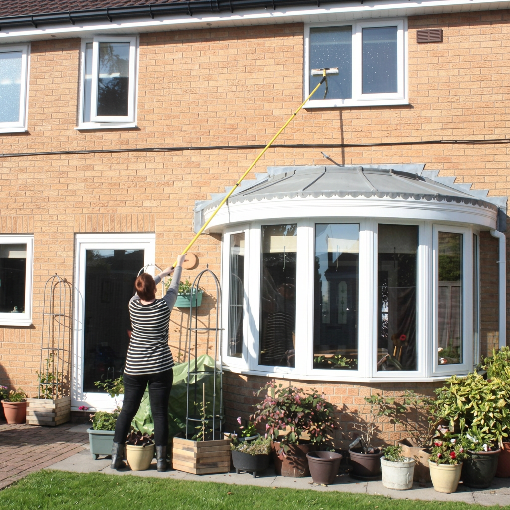 Square upstairs-window cleaning image
