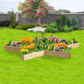 Timber Raised Bed Star Shaped