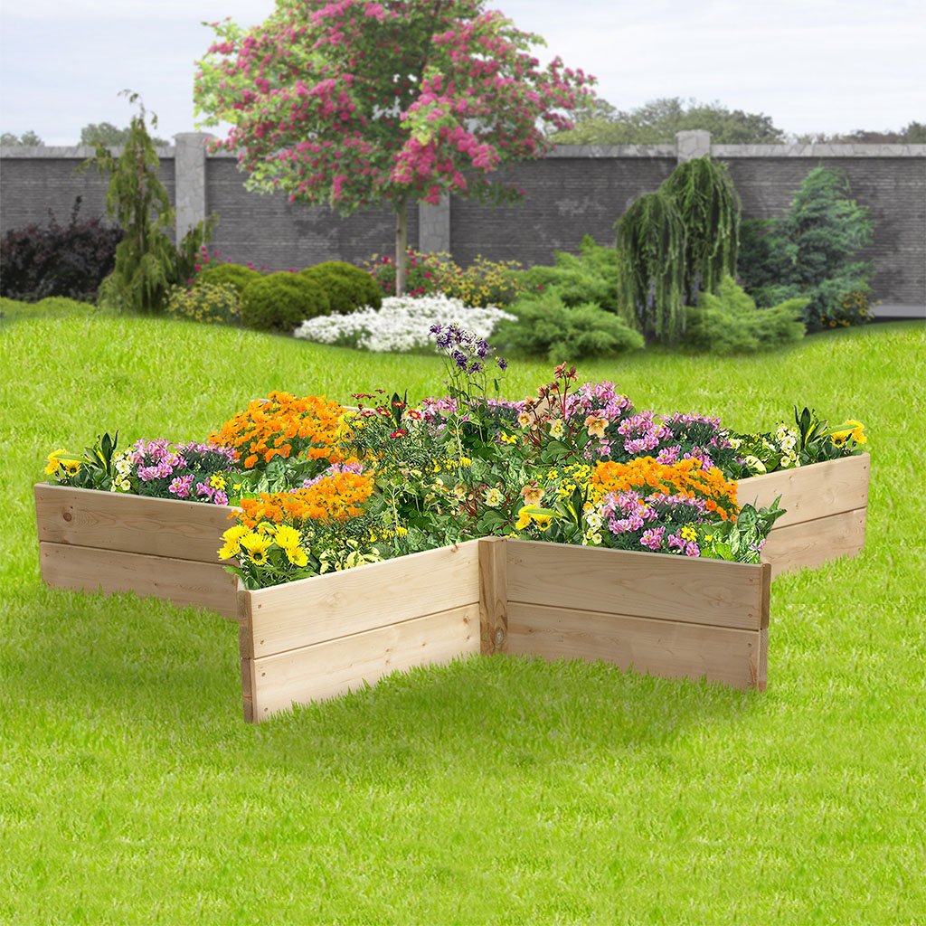 Greena Star Shaped Raised Bed - 2 Tiers