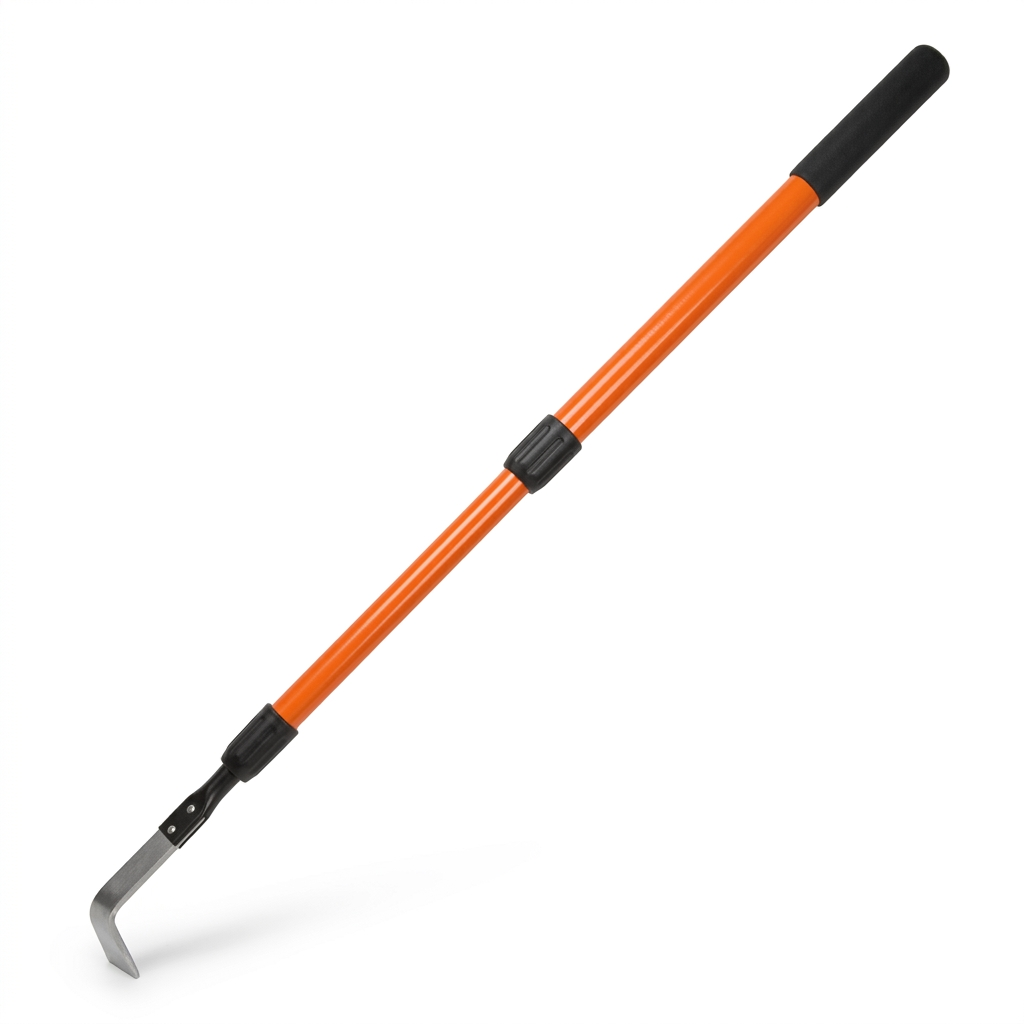 Telescopic groove knife on white