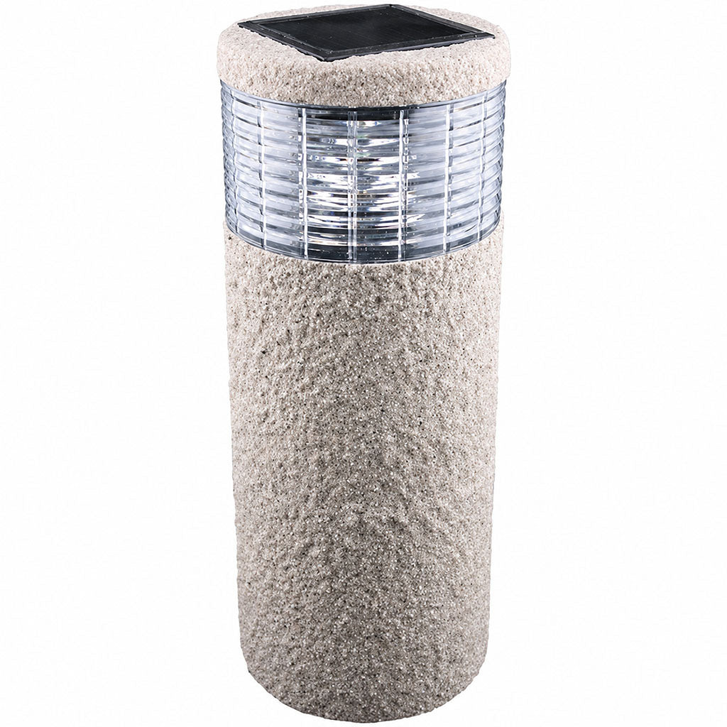 Venice Stone Effect Solar Post Light