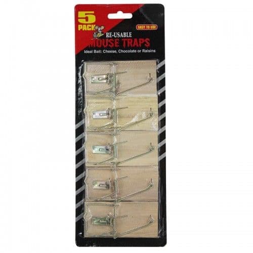 Wooden Mouse Traps  5 Pack